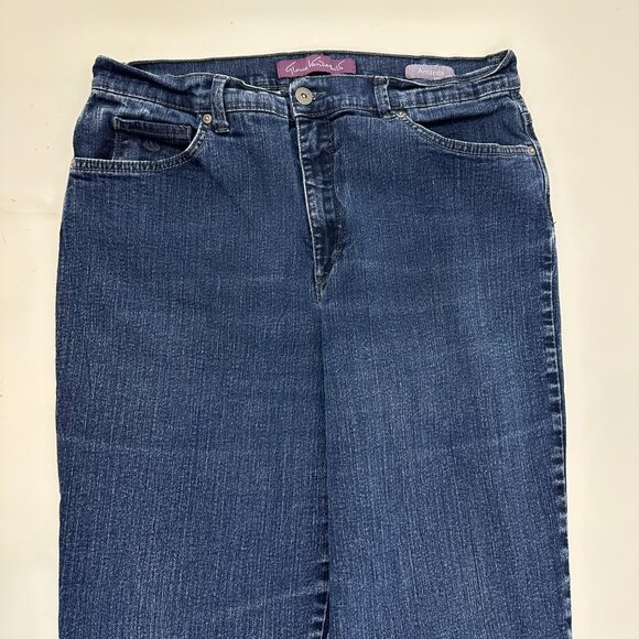 Gloria Vanderbilt Amanda Straight Leg Women's size 12 Dark Wash Blue Denim jeans - Picture 2 of 4